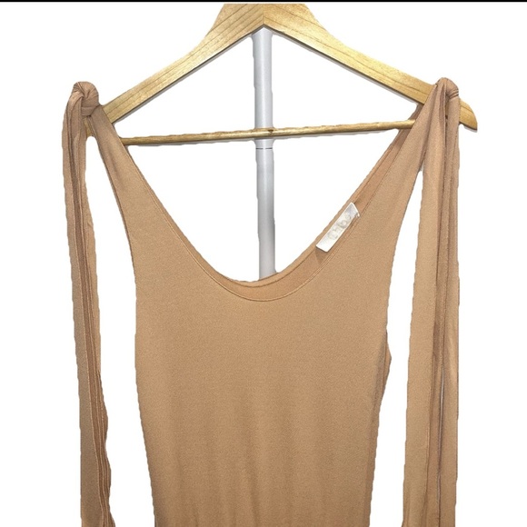 CHLOE Fringe Maxi Dress Beige Tan Knit Sleeveless Boho Resort FR 38 US 6 NWT NEW - Picture 10 of 14